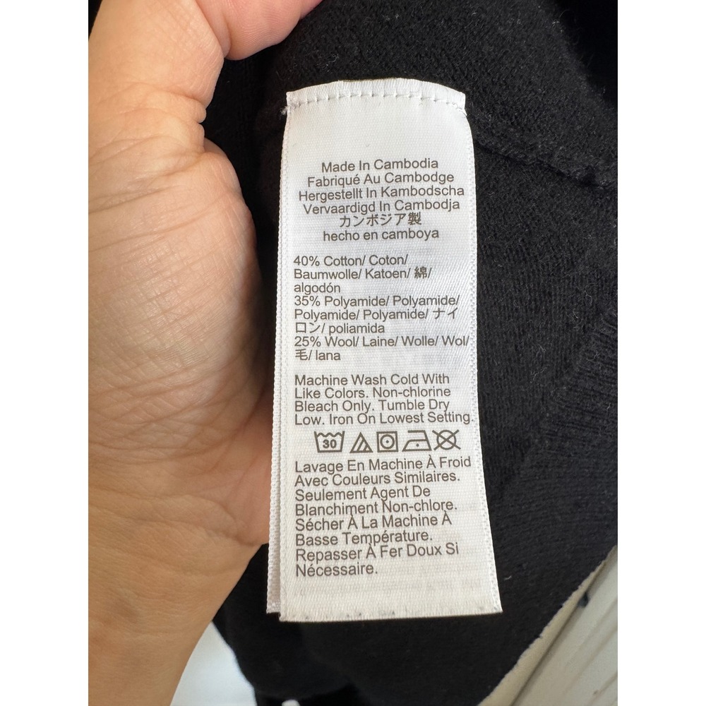 J.Crew black wool blend crewneck sweater size xl - Picture 4 of 7